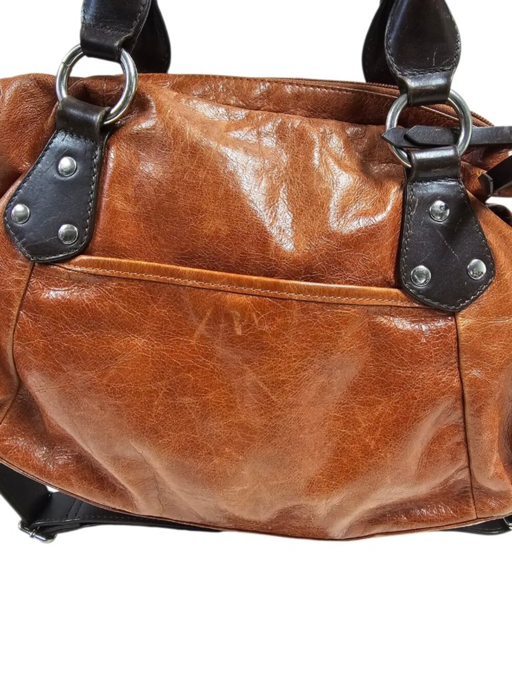 Ellington slouchy leather crossbody & top handle bag with key fob - Picture 10 of 12